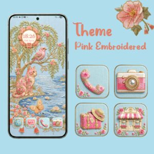 Pink Embroidered Theme